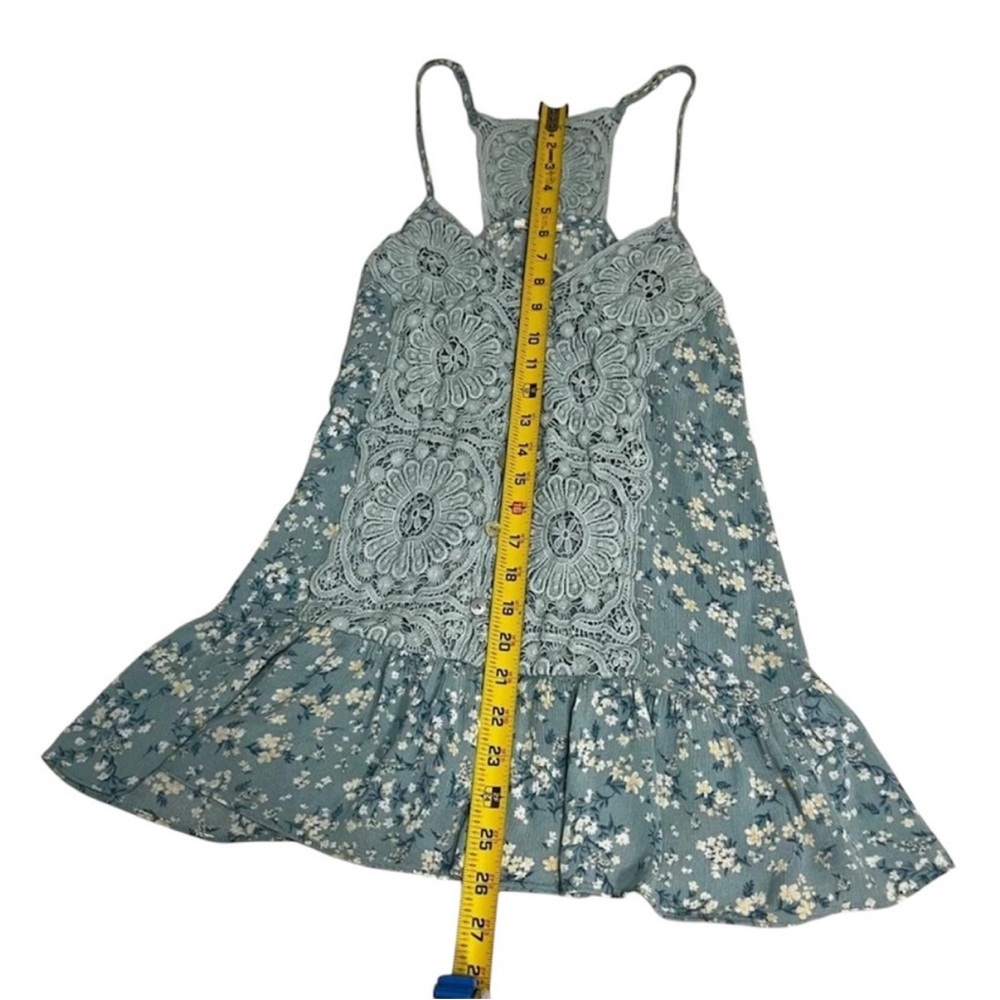 Miss Me Boho Floral Print Flowy Cami with Lace Detail Womens Size Medium - Picture 6 of 10